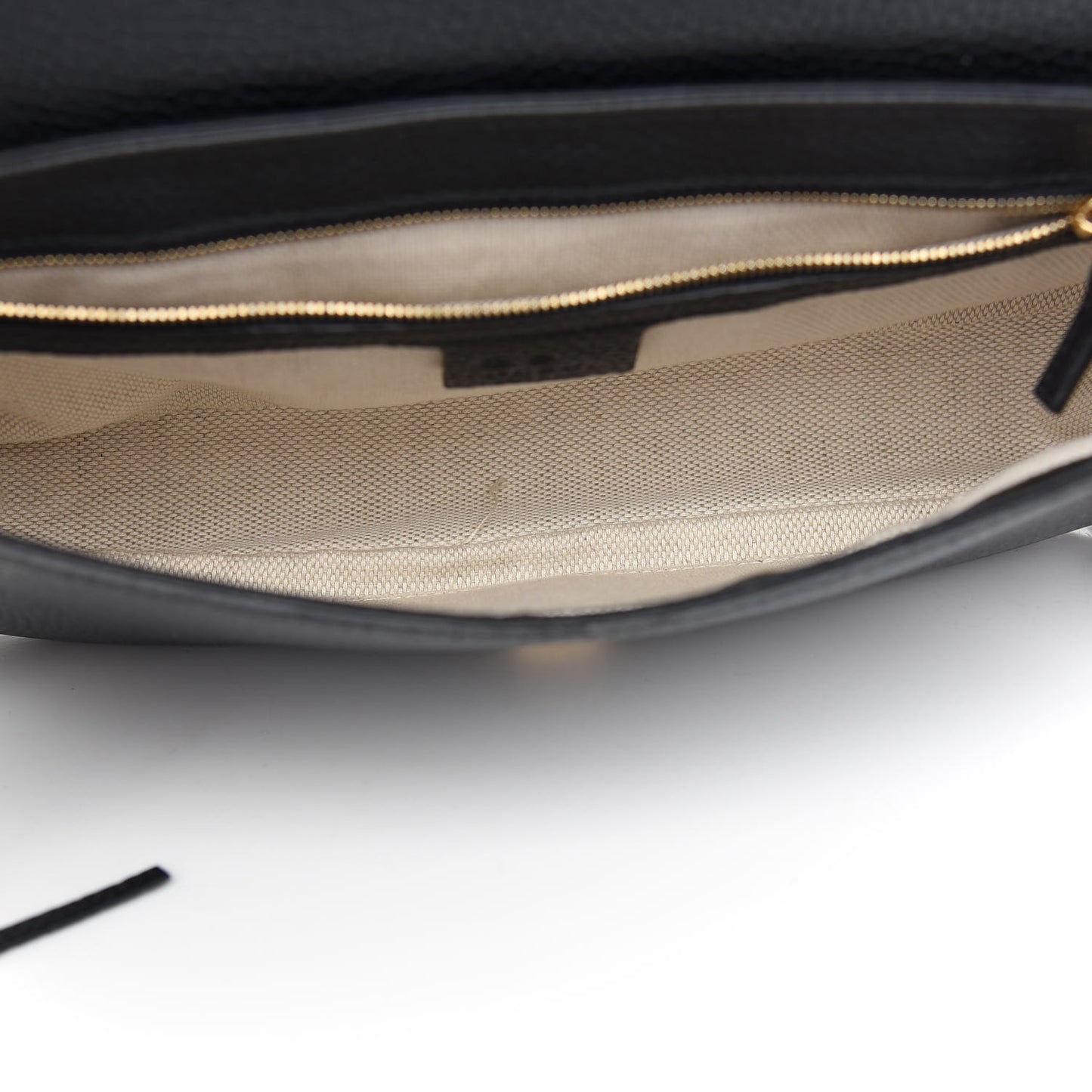 Pebbled Calfskin Medium Soho Flap Crossbody Black