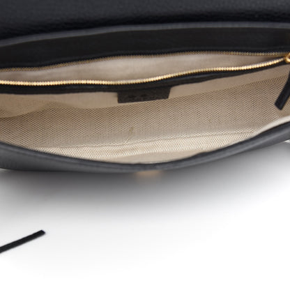 Gucci Pebbled Calfskin Medium Soho Flap Crossbody Black 5 of 11