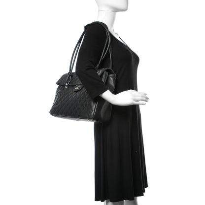 Chanel Calfskin Quilted Large Cambon Flap Black 2 of 20
