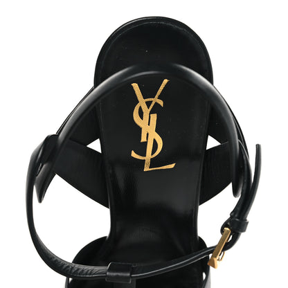 Saint Laurent Calfskin Tribute 75 Platform Sandals 41 Black 7 of 8