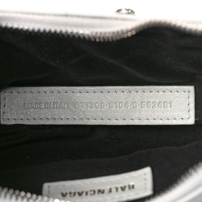 Balenciaga Agneau Arena Crystal Le Cagole Shoulder Bag XS Optic White 9 of 11