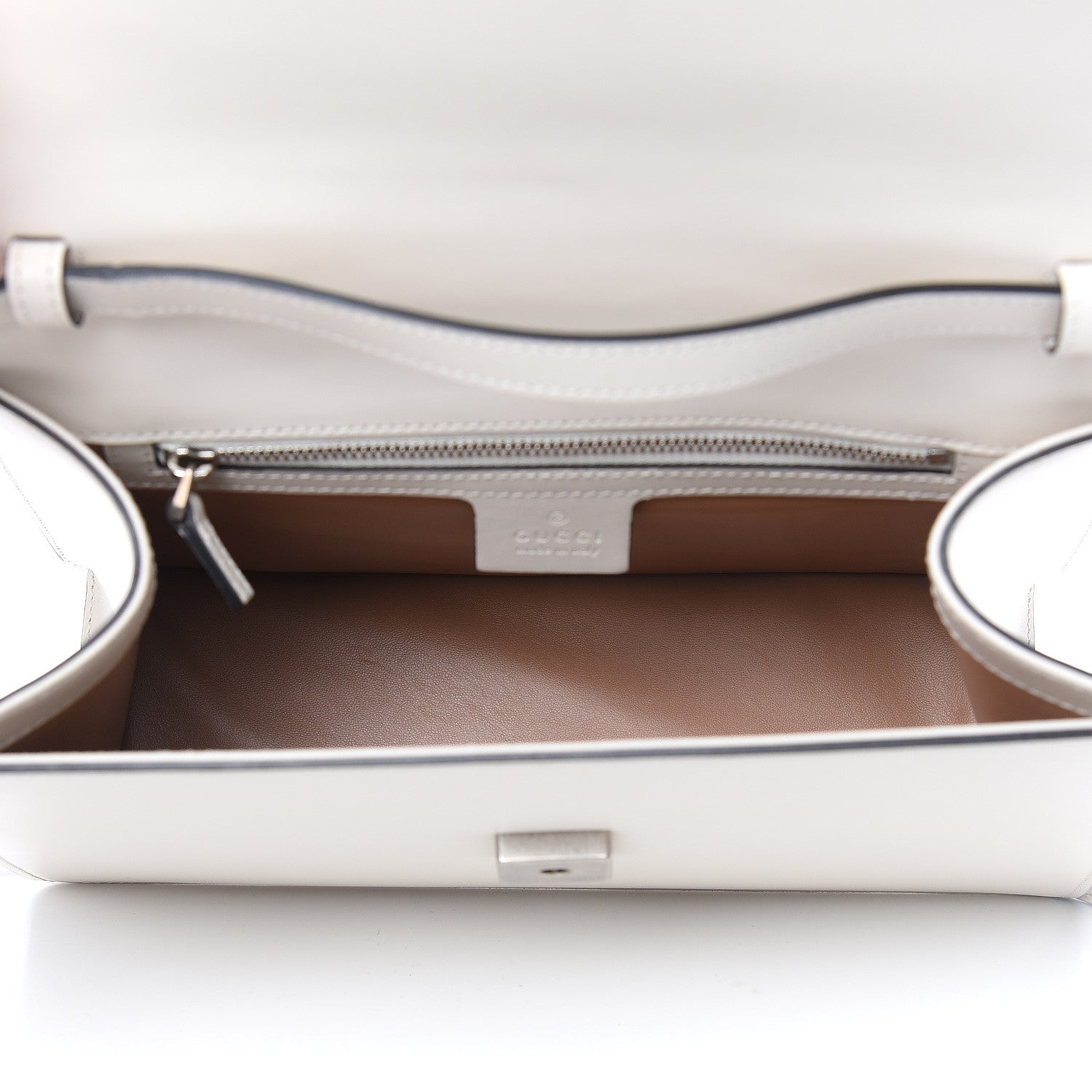 Gucci Calfskin Snakeskin Small Lilith Top Handle Bag White 5 of 10
