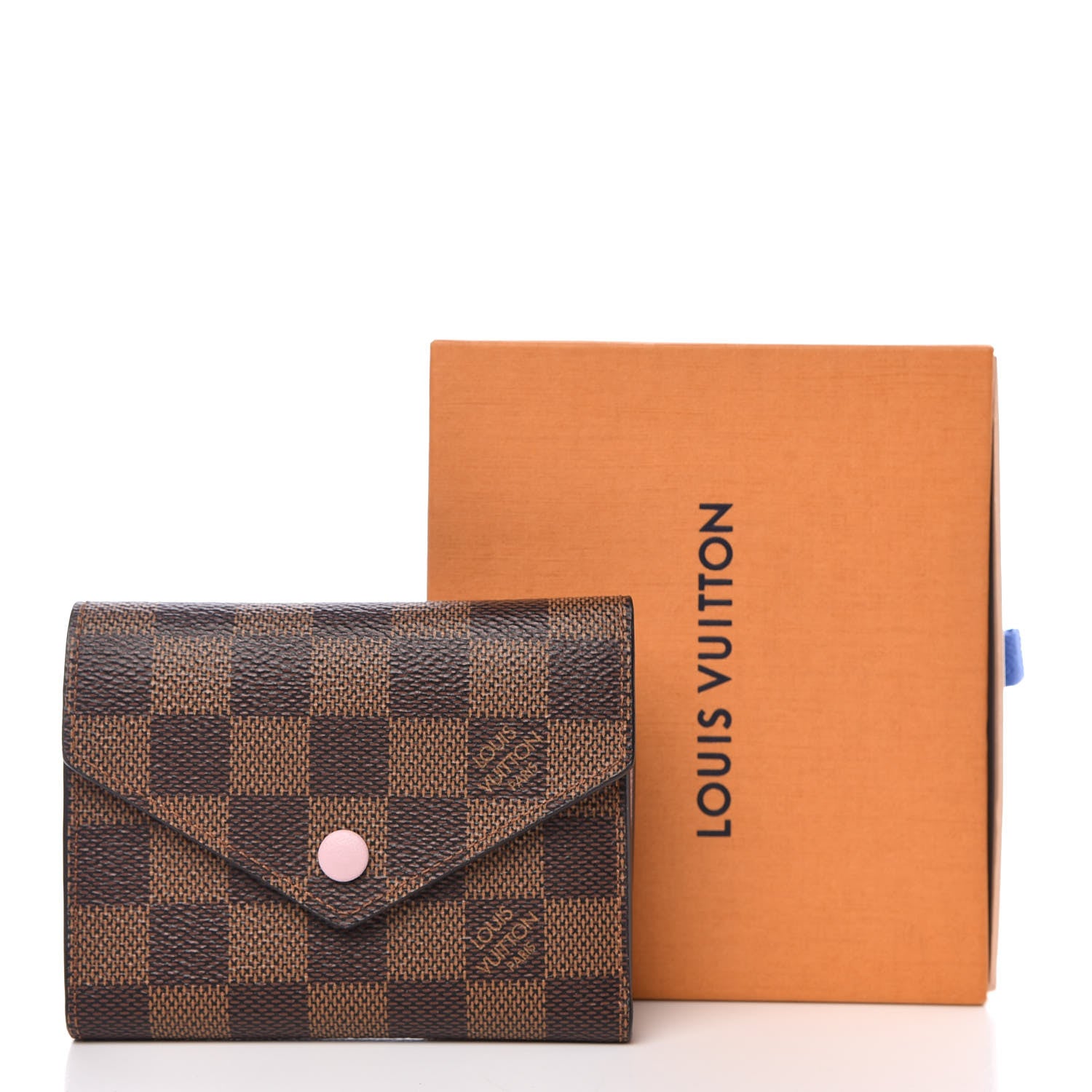 Louis Vuitton Damier Ebene Victorine Wallet Rose Ballerine 9 of 9