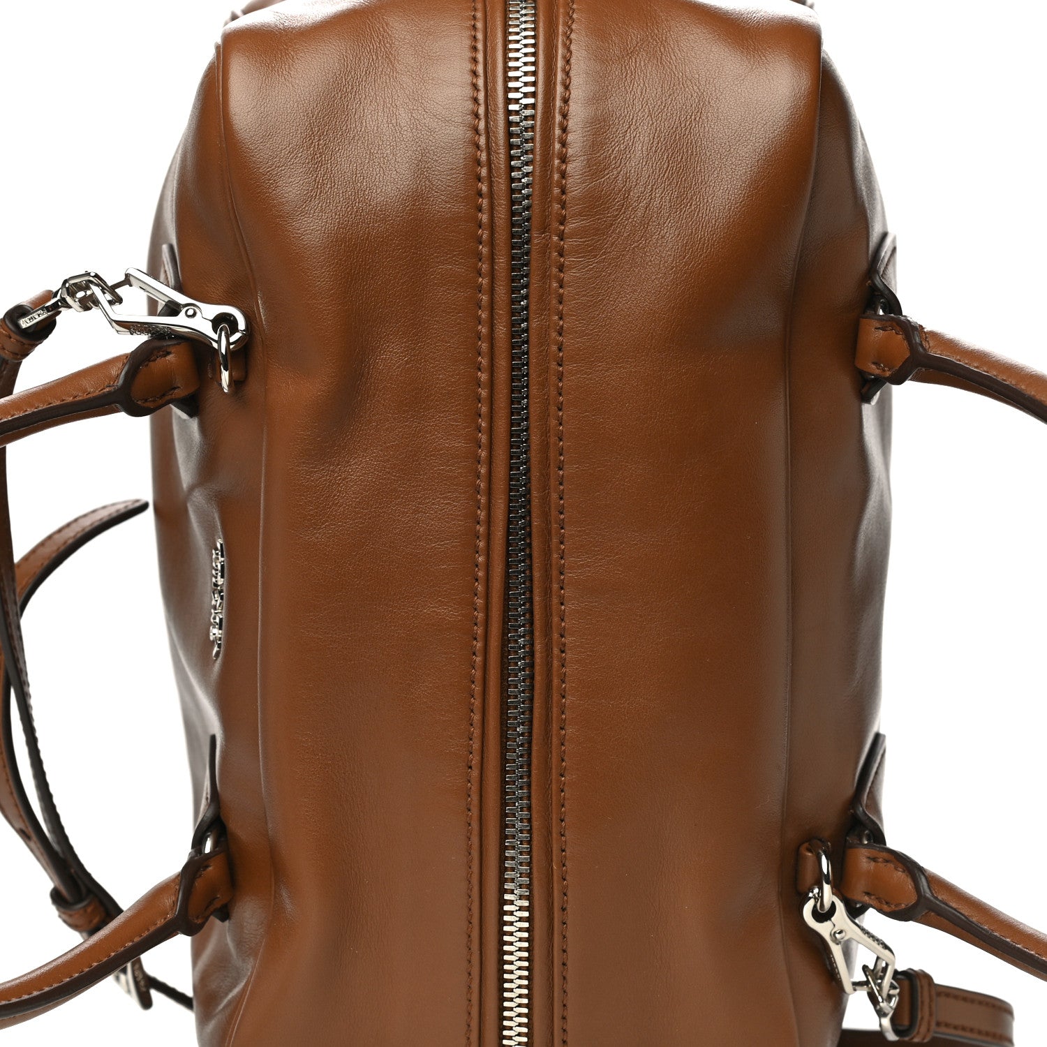 Prada Soft Calf Medium Inside Tote Cannella Turchese 15 of 17