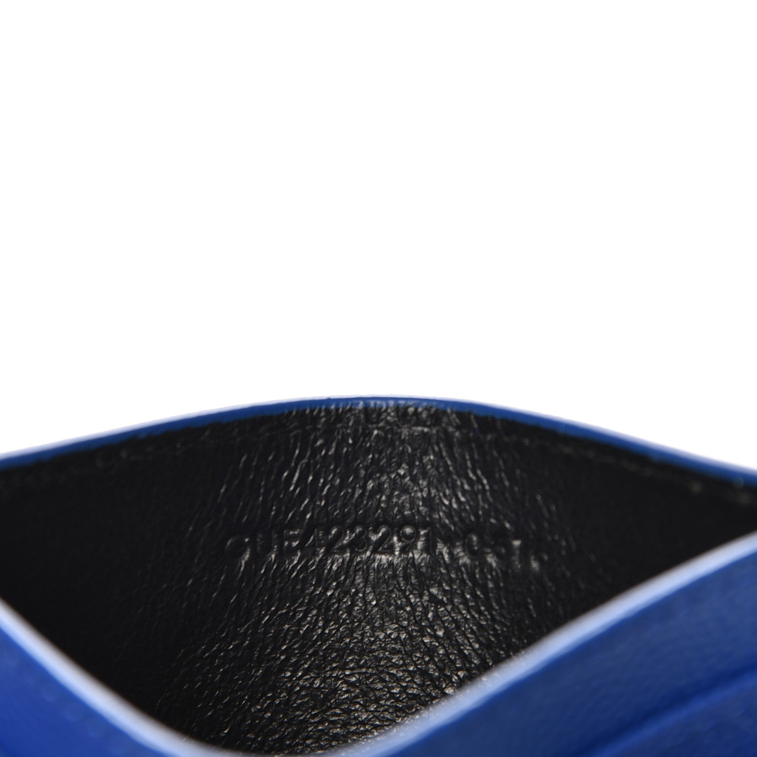 Saint Laurent Grain De Poudre Matelasse Chevron Credit Monogram Card Case Blue Majorelle 6 of 8