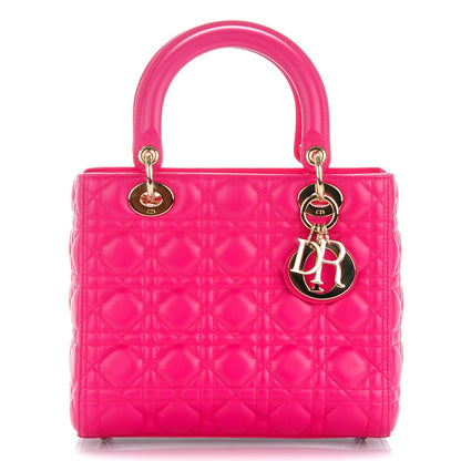 Christian Dior Lambskin Cannage Medium Lady Dior Pink 1 of 7