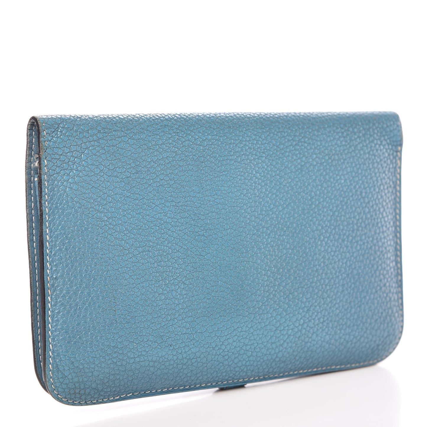 Togo Dogon Duo Wallet Blue Jean