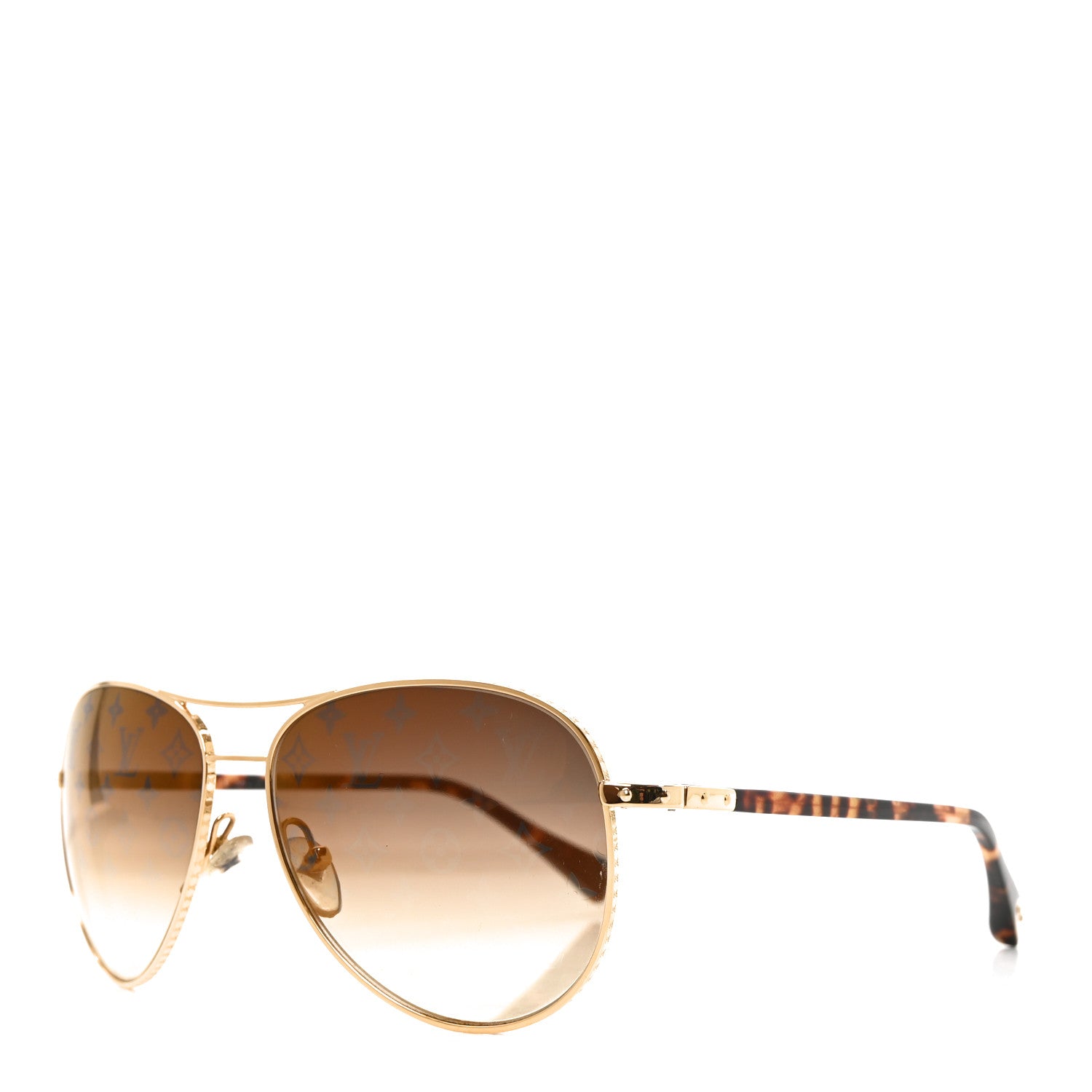 Louis Vuitton Conspiration Pilote Sunglasses Z0164U Gold 1 of 7