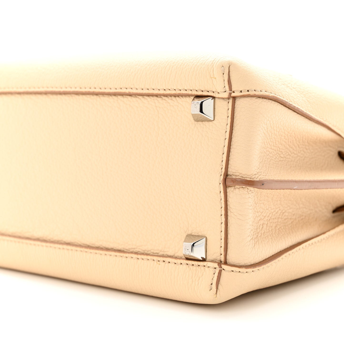 Grained Calfskin Mini Milla Tote Beige