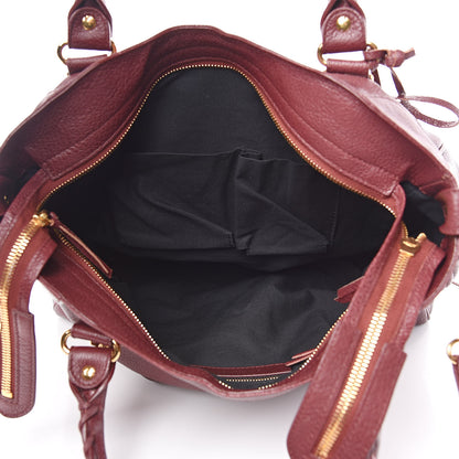 Balenciaga Chevre Gold Metallic Edge Hardware Velo Bordeaux 5 of 11