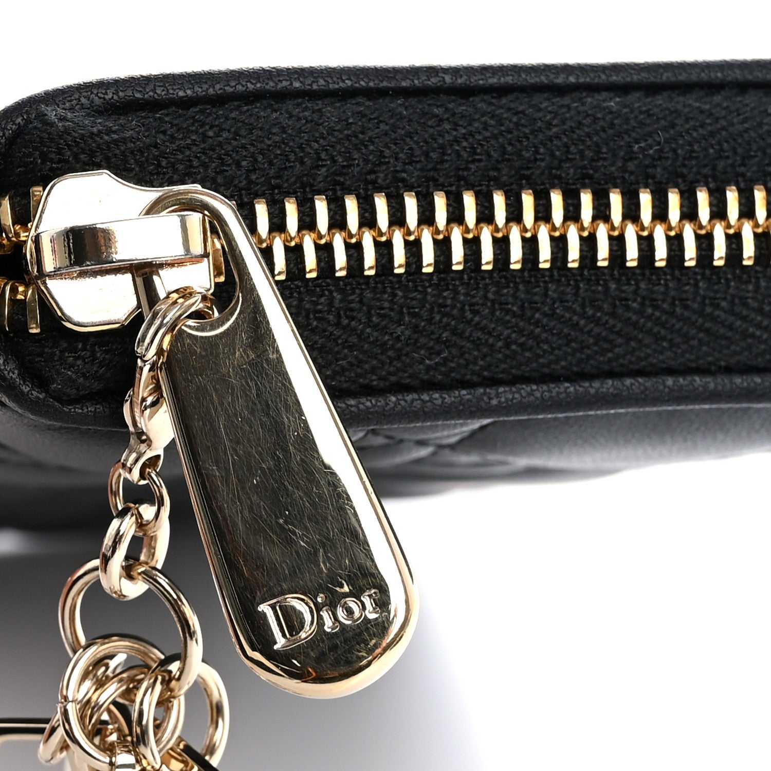 Christian Dior Lambskin Cannage Lady Dior Voyageur Wallet Black 10 of 11
