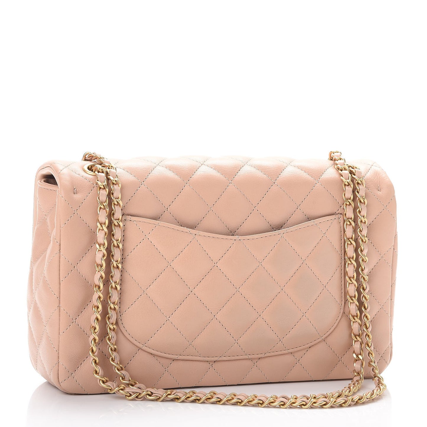 Calfskin Quilted Rock The Corner Flap Pink