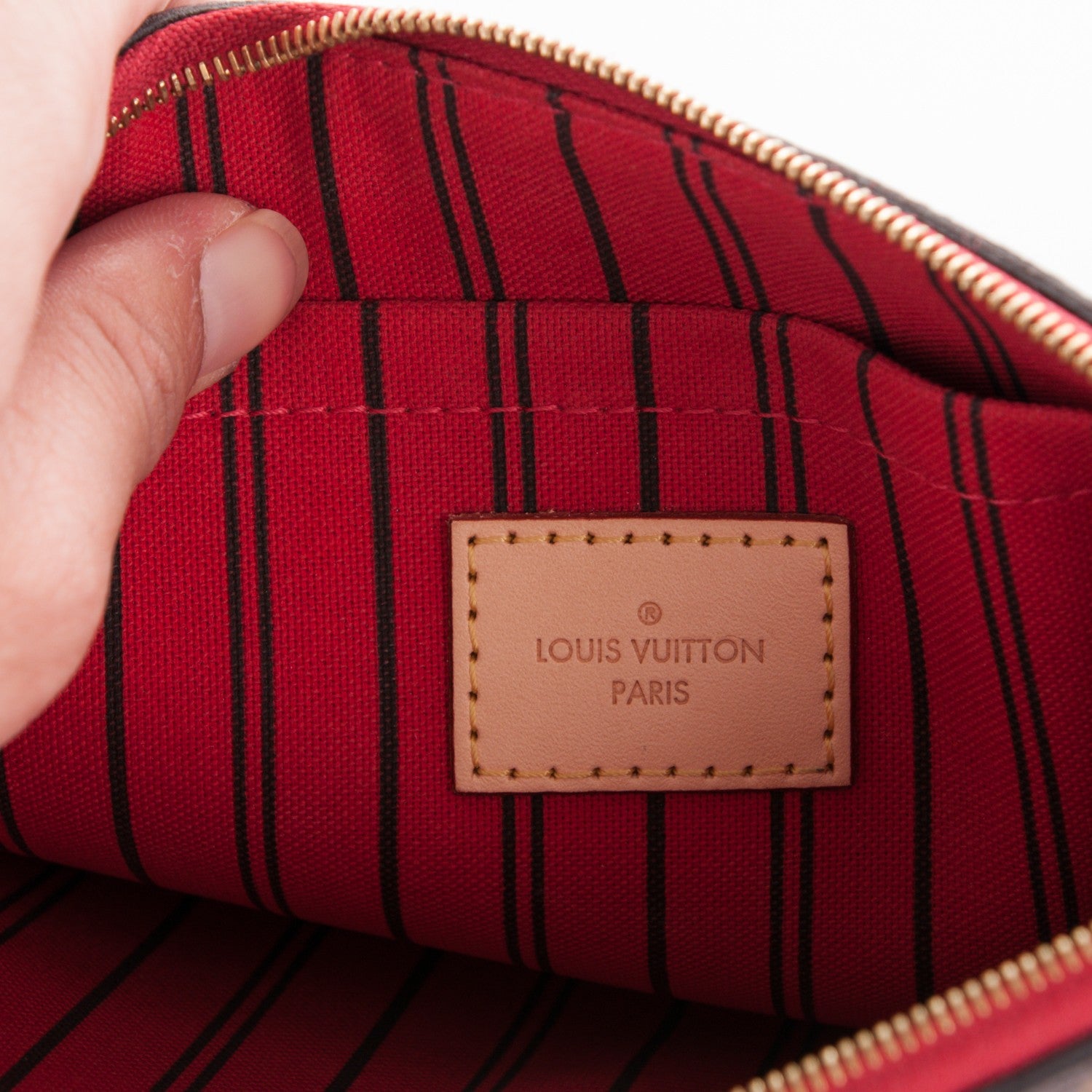 Louis Vuitton Monogram Neverfull MM GM Pochette Cherry 6 of 8