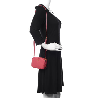 Prada Saffiano Mini Camera Crossbody Peonia 2 of 11