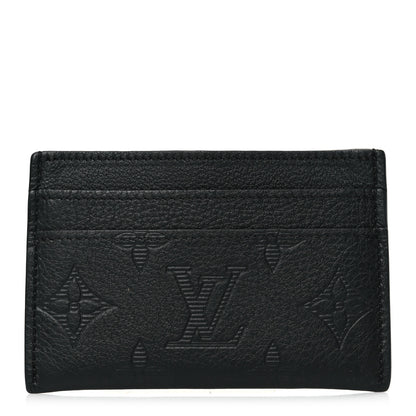 Louis Vuitton Calfskin Monogram Shadow Double Card Holder Black 1 of 6
