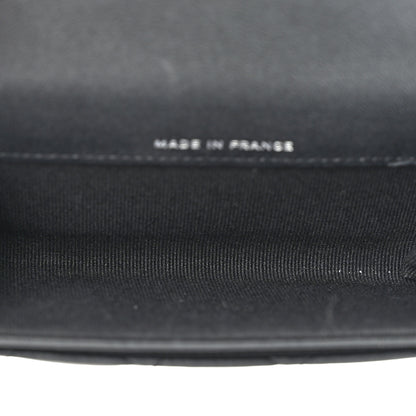 Chanel Lambskin Quilted Flap Card Holder Wallet So Black 5 of 9