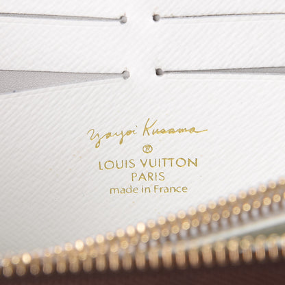 Louis Vuitton Monogram Kusama Pumpkin Dots Zippy Wallet White 6 of 14