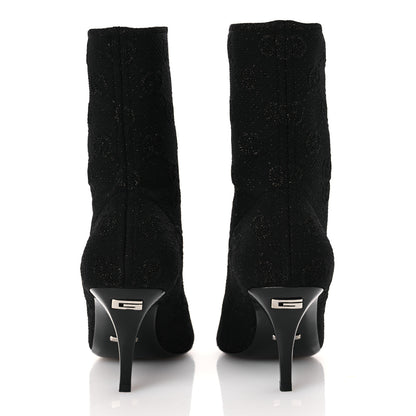 Gucci Technical Jersey Knit GG Monogram Square G 75mm Ankle Boots 39 Black Gray 6 of 10