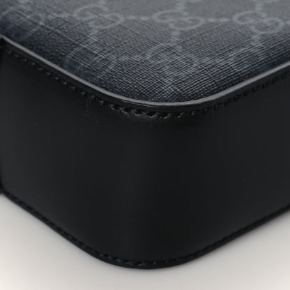Gucci GG Supreme Monogram Appia Calfskin Web Small Camera Messenger Bag Black Grey 10 of 10