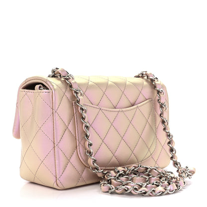 Chanel Iridescent Calfskin Quilted Mini Rectangular Flap Pink 3 of 12
