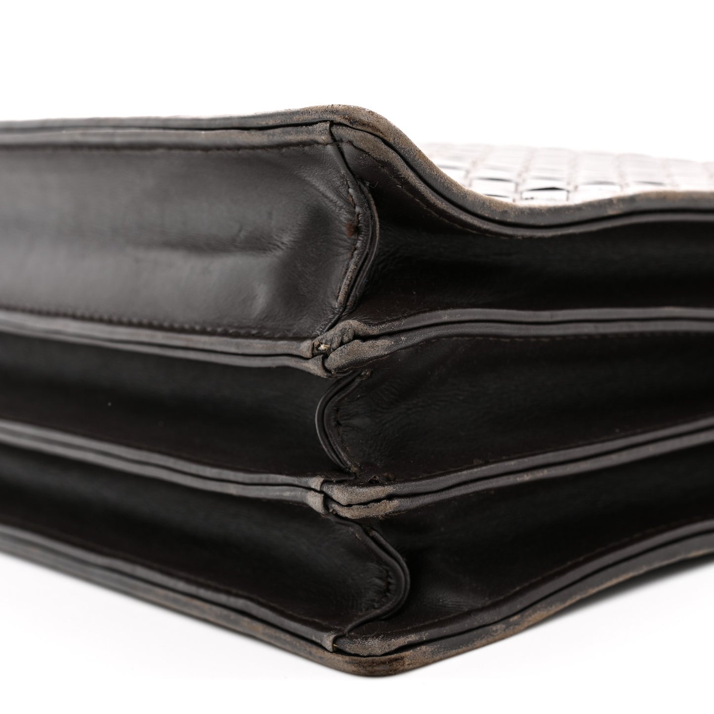 Nappa Intrecciato Briefcase Ebano