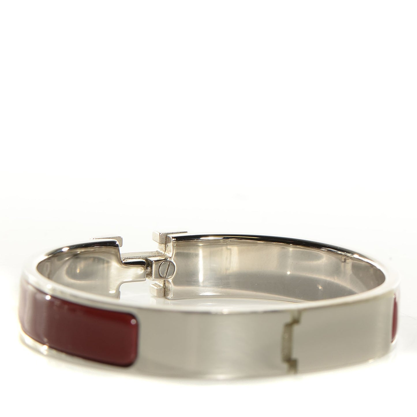 Enamel Narrow Clic Clac H Bracelet GM Bourgogne