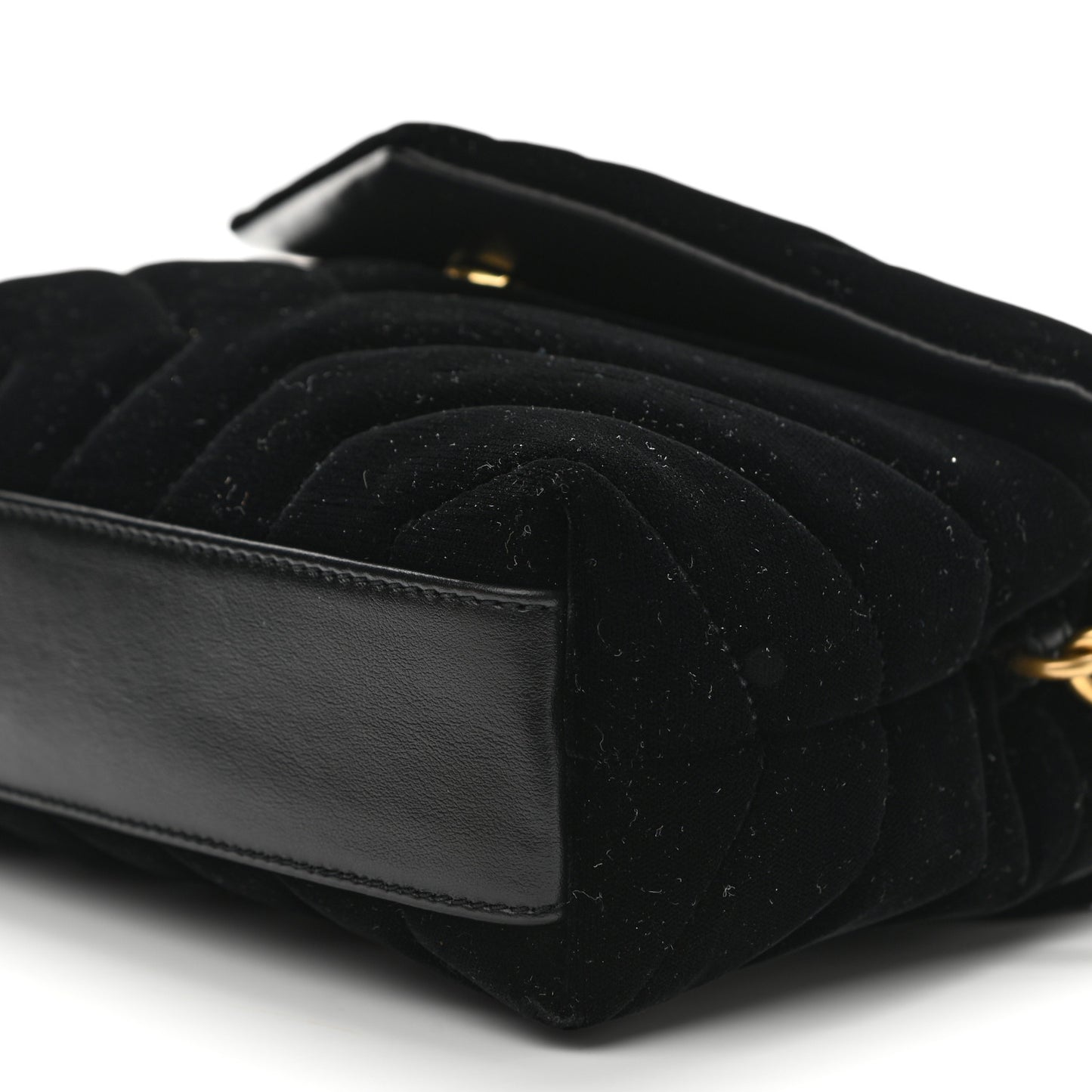 Velvet Y Quilted Monogram Toy Loulou Chain Satchel French Black