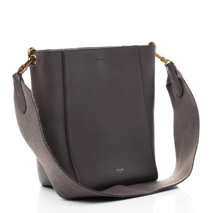 Celine Soft Grained Calfskin Small Sangle Bucket Bag Taupe 2 of 4