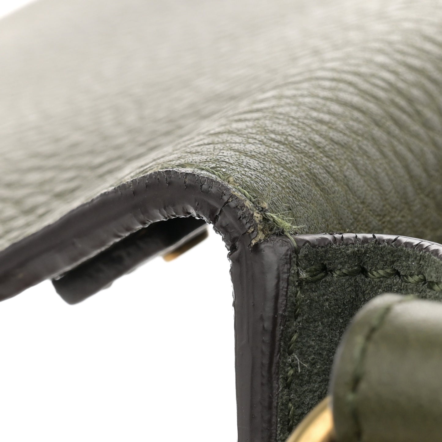Calfskin Suede Medium Nile Bracelet Bag Midnight Green