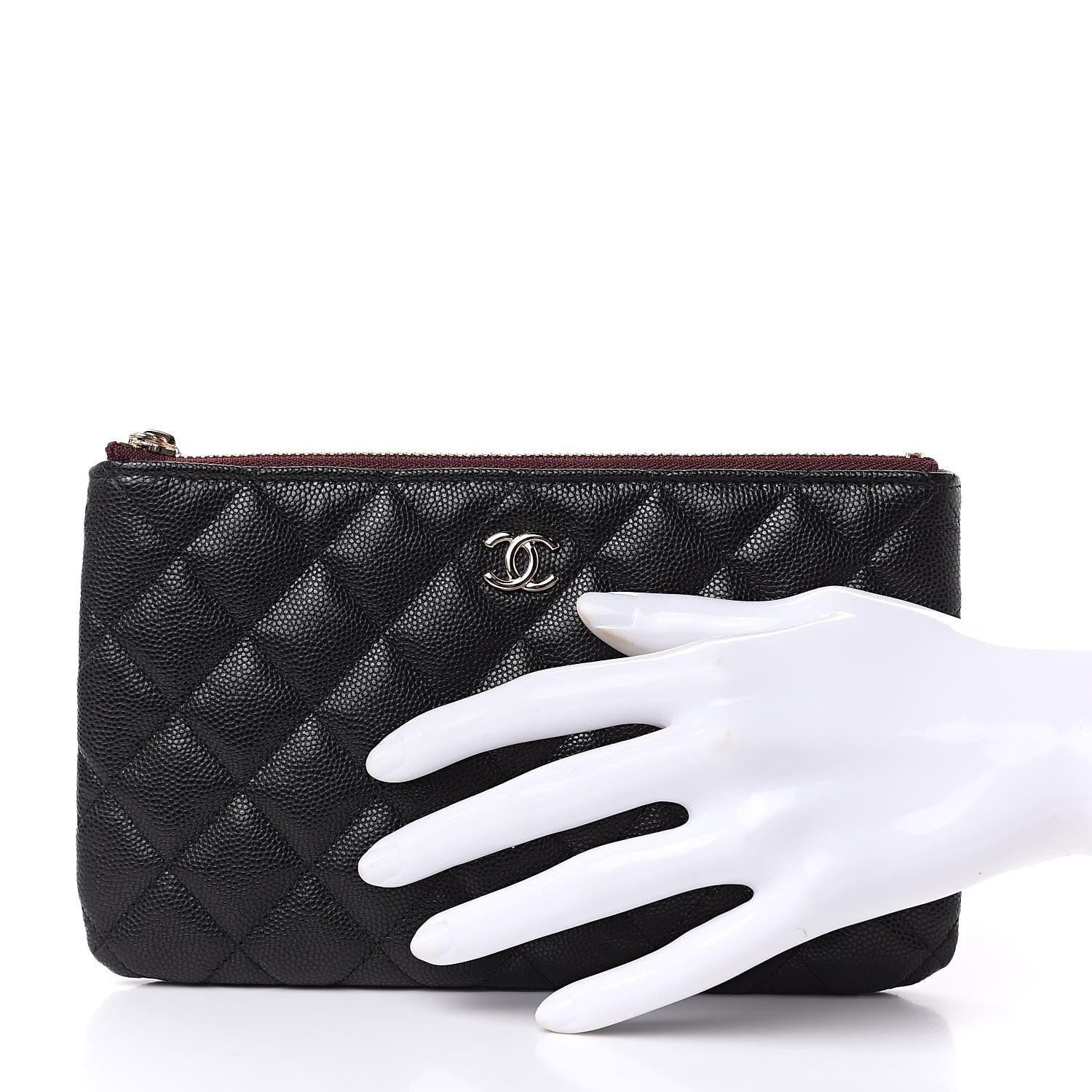 Chanel Caviar Quilted Cosmetic Case Black 2 of 8