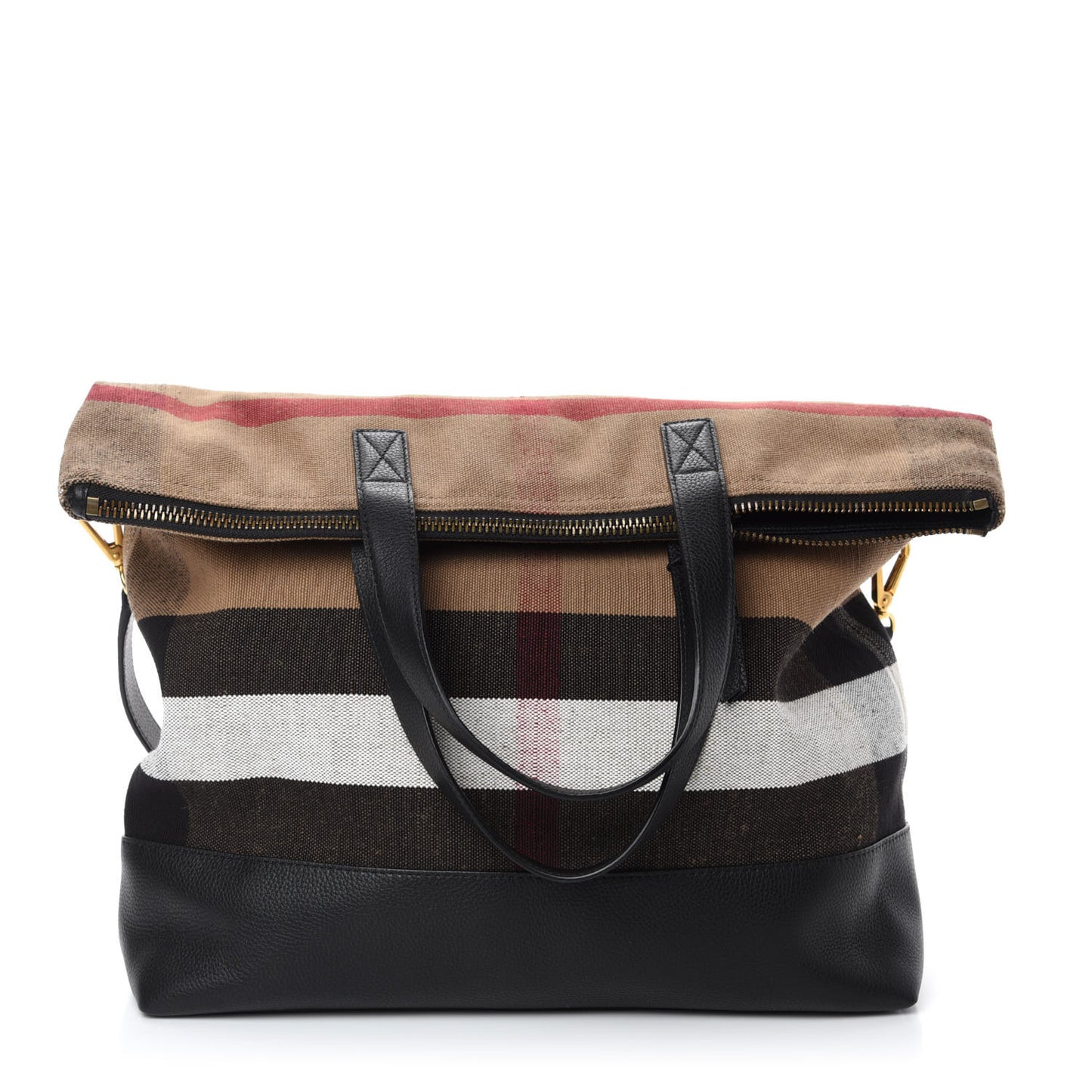 Canvas Check Armley Folding Messenger Black