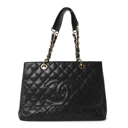 Chanel Caviar Quilted Grand Shopping Tote GST Black 1 of 9