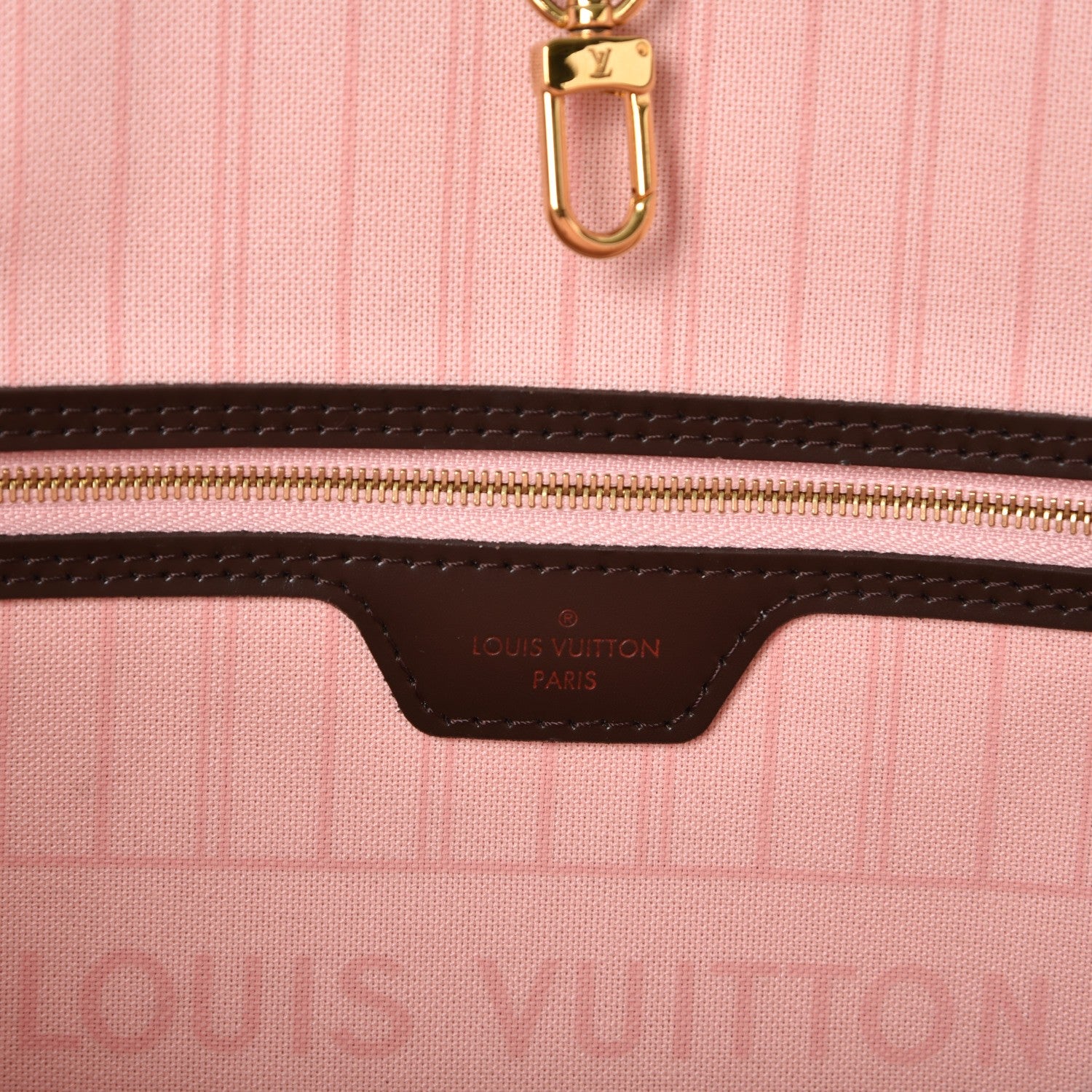Louis Vuitton Damier Ebene Neo Neverfull MM Rose Ballerine 7 of 11