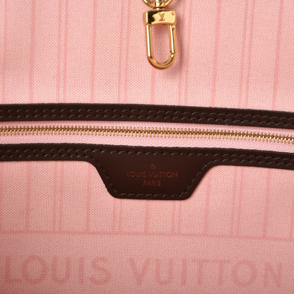 Louis Vuitton Damier Ebene Neo Neverfull MM Rose Ballerine 7 of 11