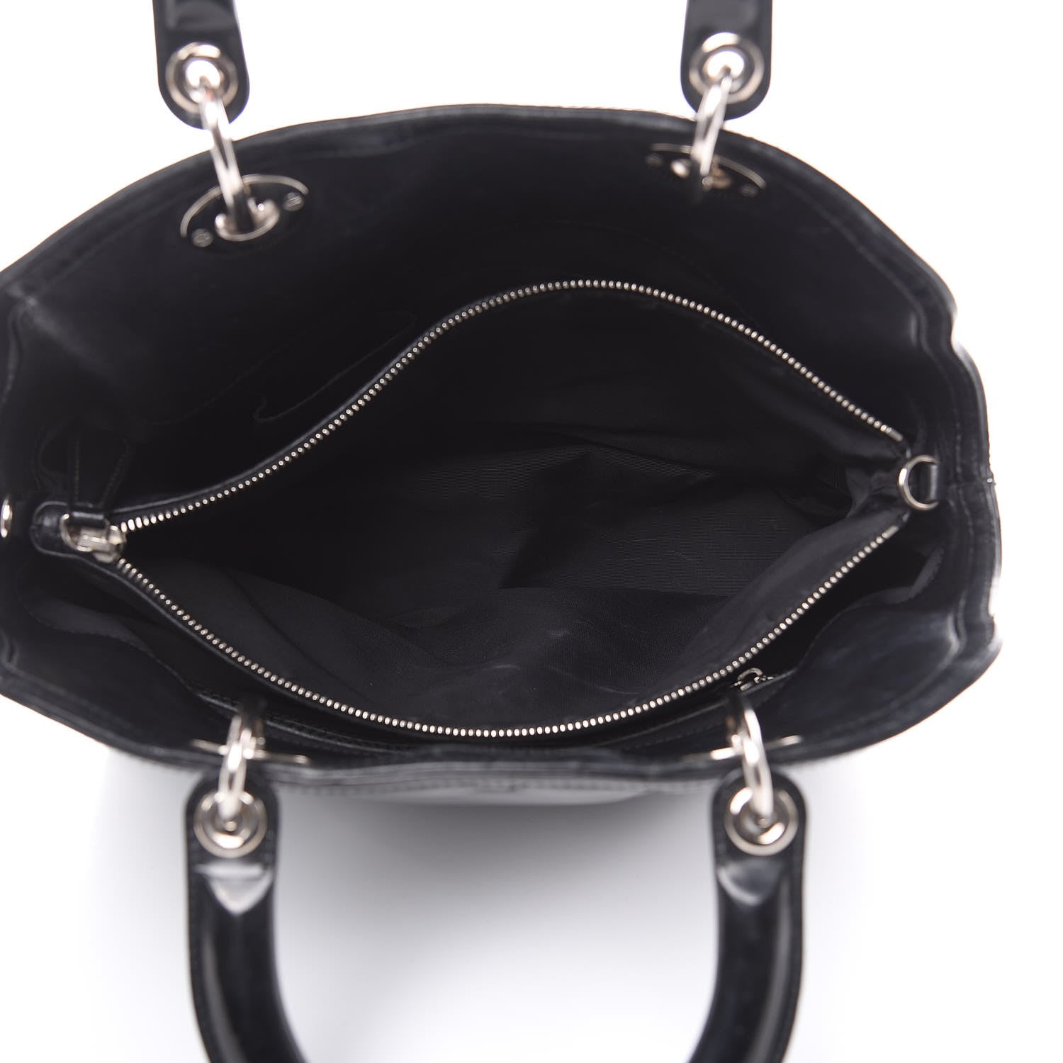 Christian Dior Patent Cannage Medium Granville Tote Black 5 of 16