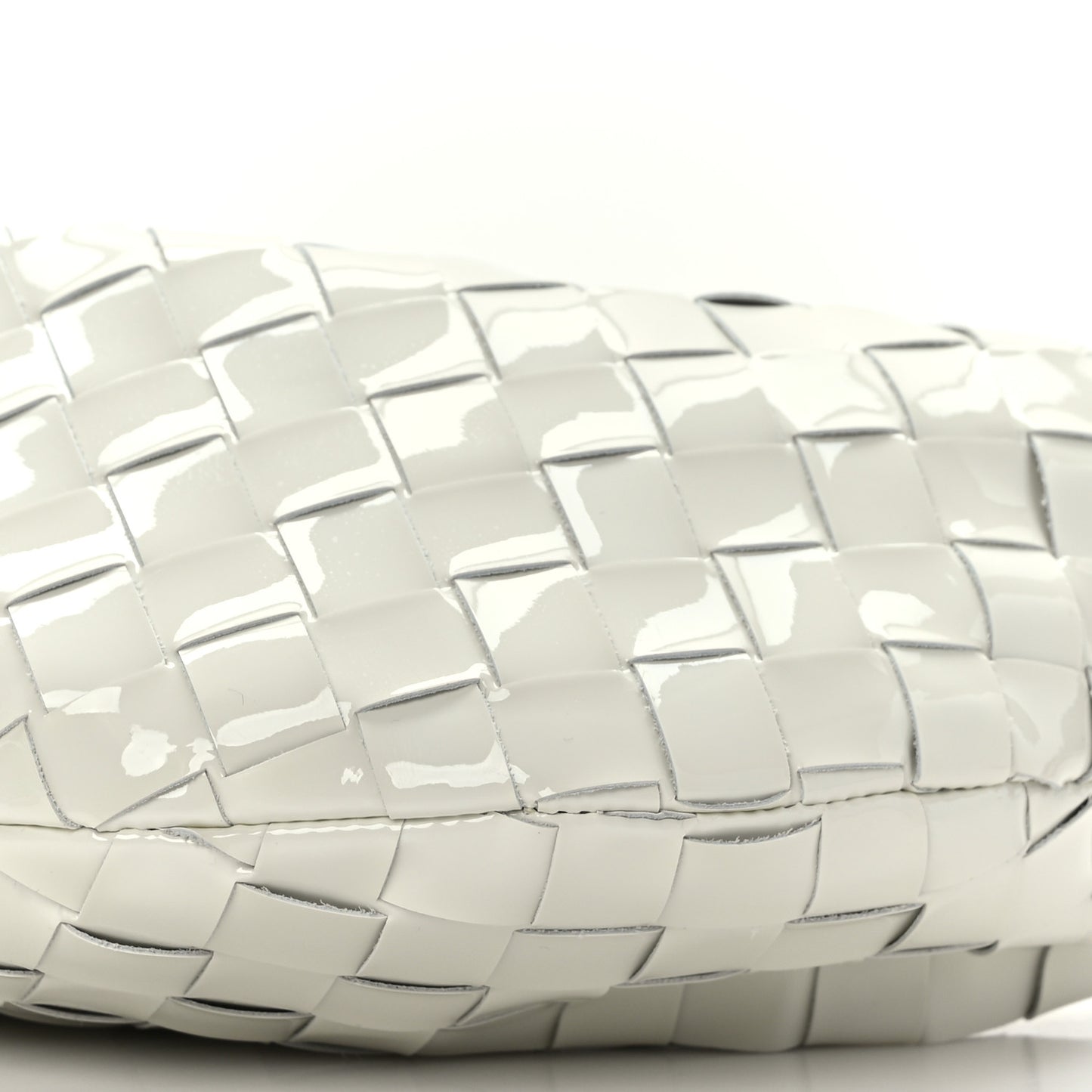 Patent Nappa Intrecciato Mini Jodie White
