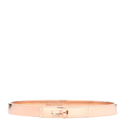 Hermes 18K Rose Gold Diamond PM Kelly Bracelet SH 1 of 6