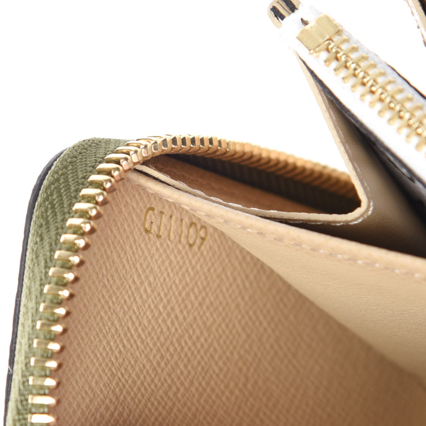 Monogram Giant Zippy Wallet Kaki White