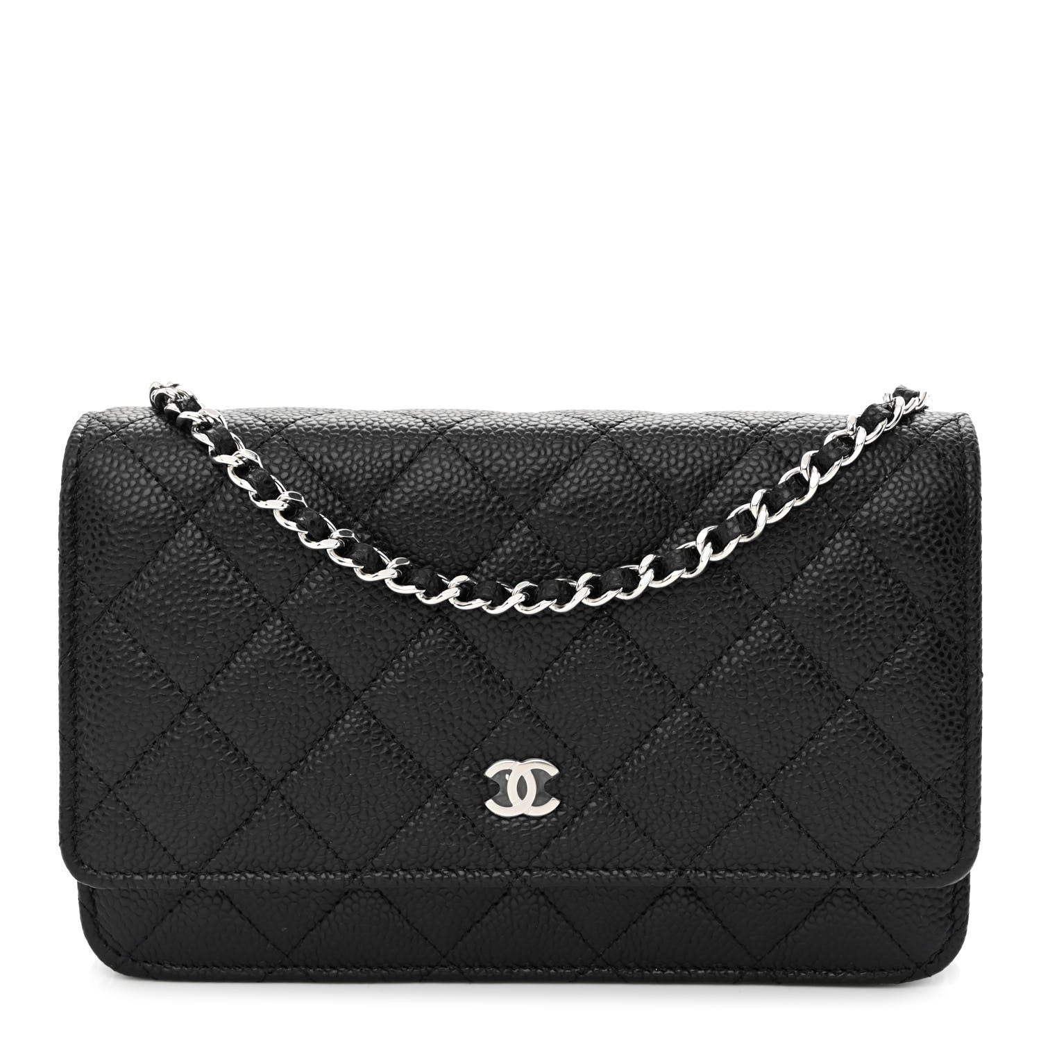 Chanel Caviar Quilted Wallet on Chain WOC Black 1 of 12