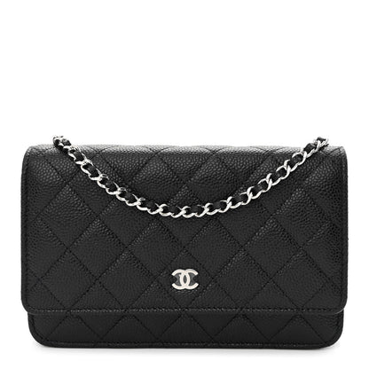 Chanel Caviar Quilted Wallet on Chain WOC Black 1 of 12