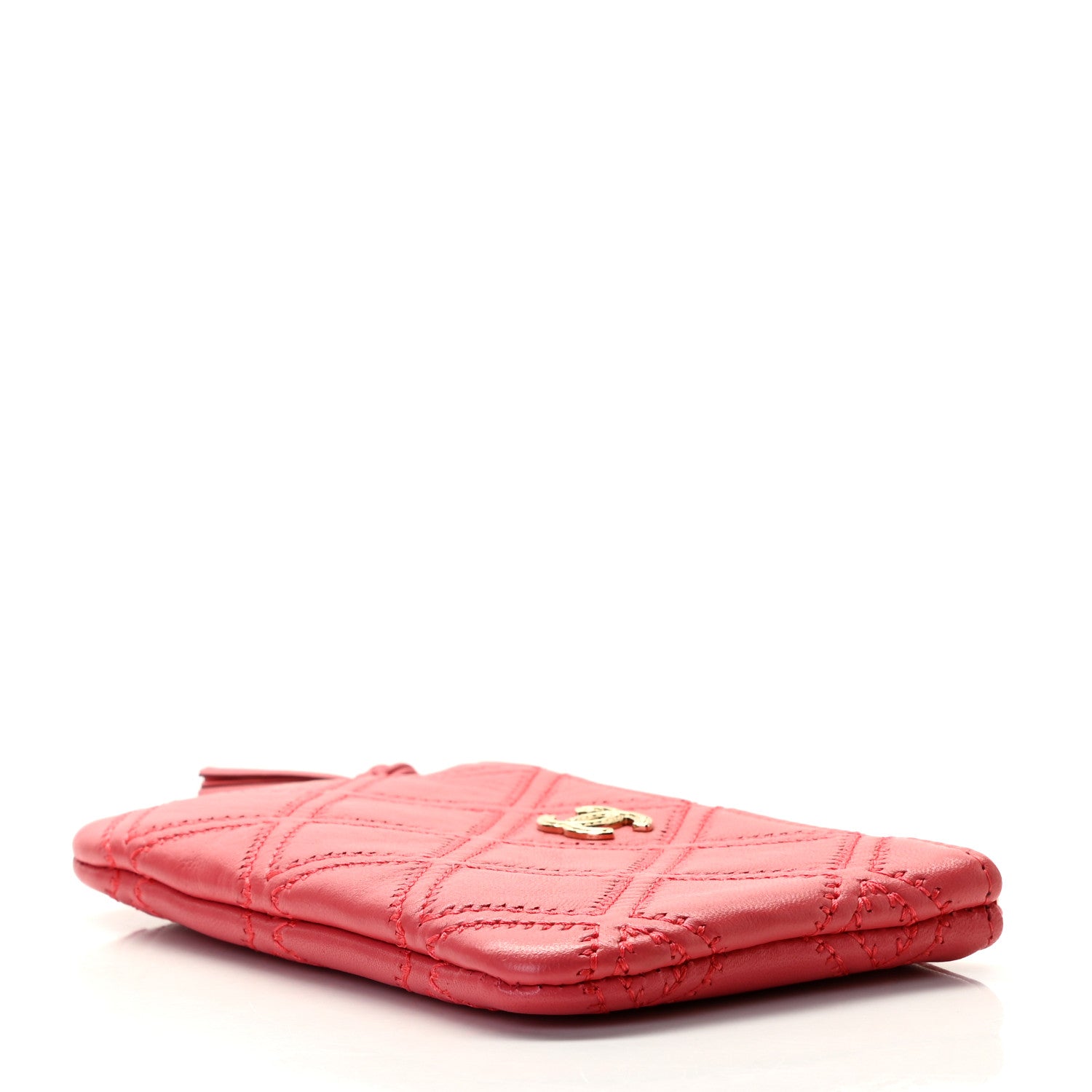 Chanel Lambskin Stitched Tassel Small Cosmetic Case Pink 8 of 8