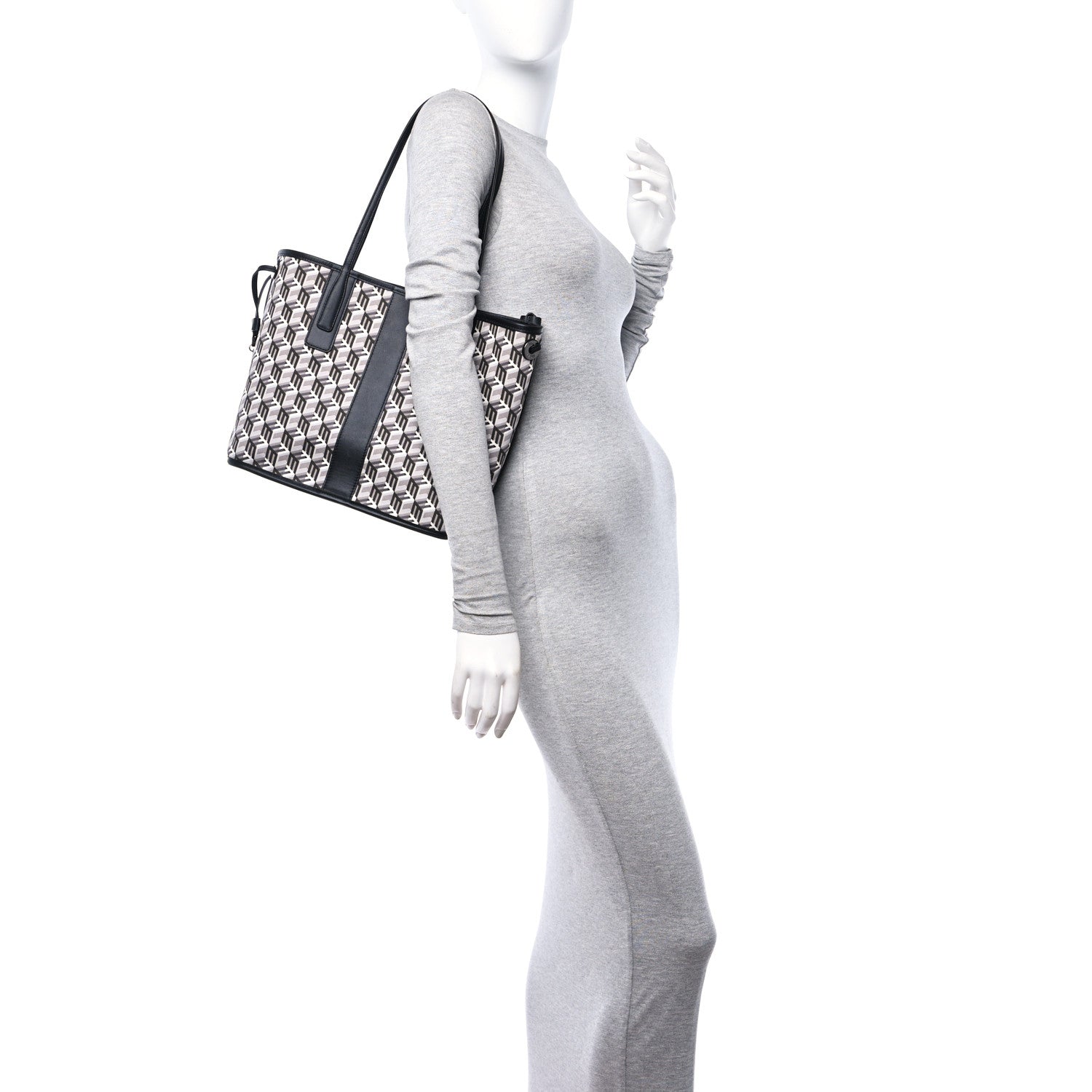 MCM Visetos Small Liz Reversible Shopper Tote Black 2 of 14