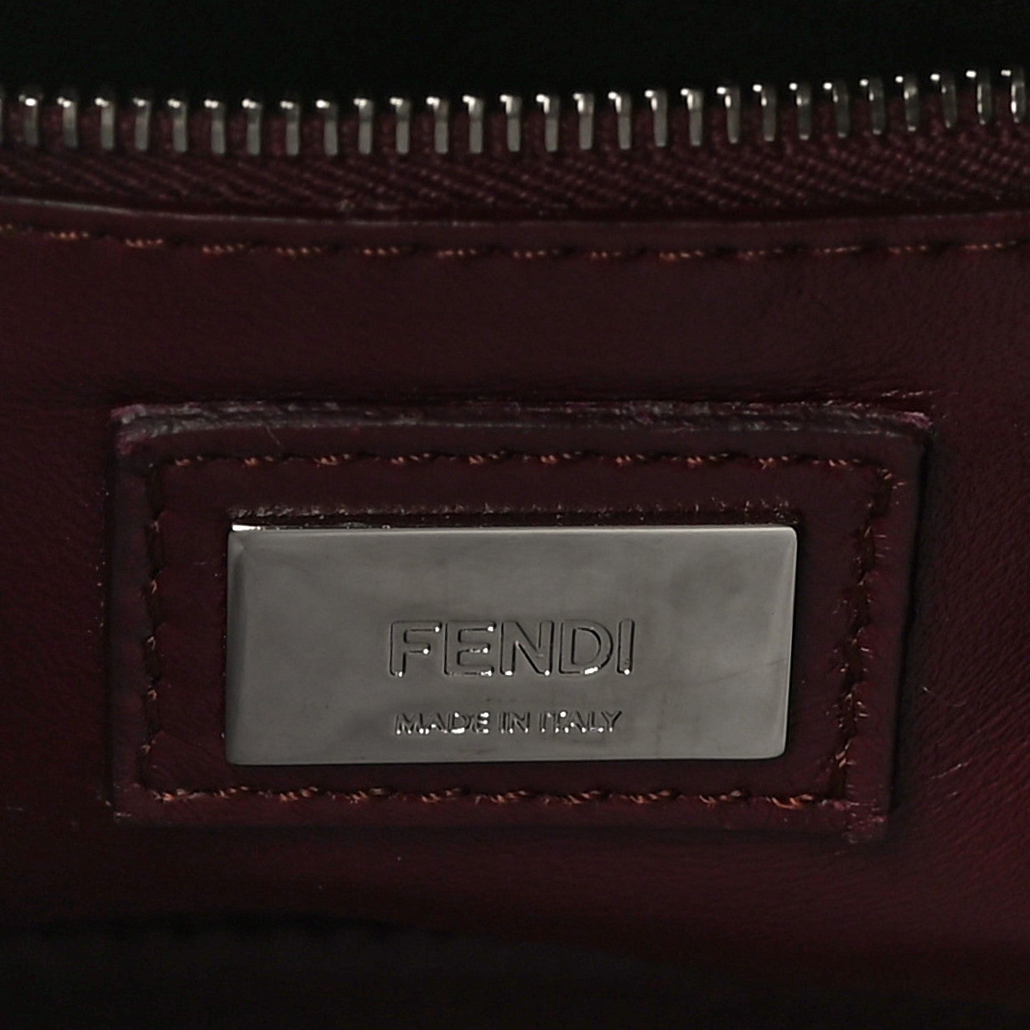Fendi Nappa Mini Peekaboo Iconic Satchel Bordeaux 7 of 13