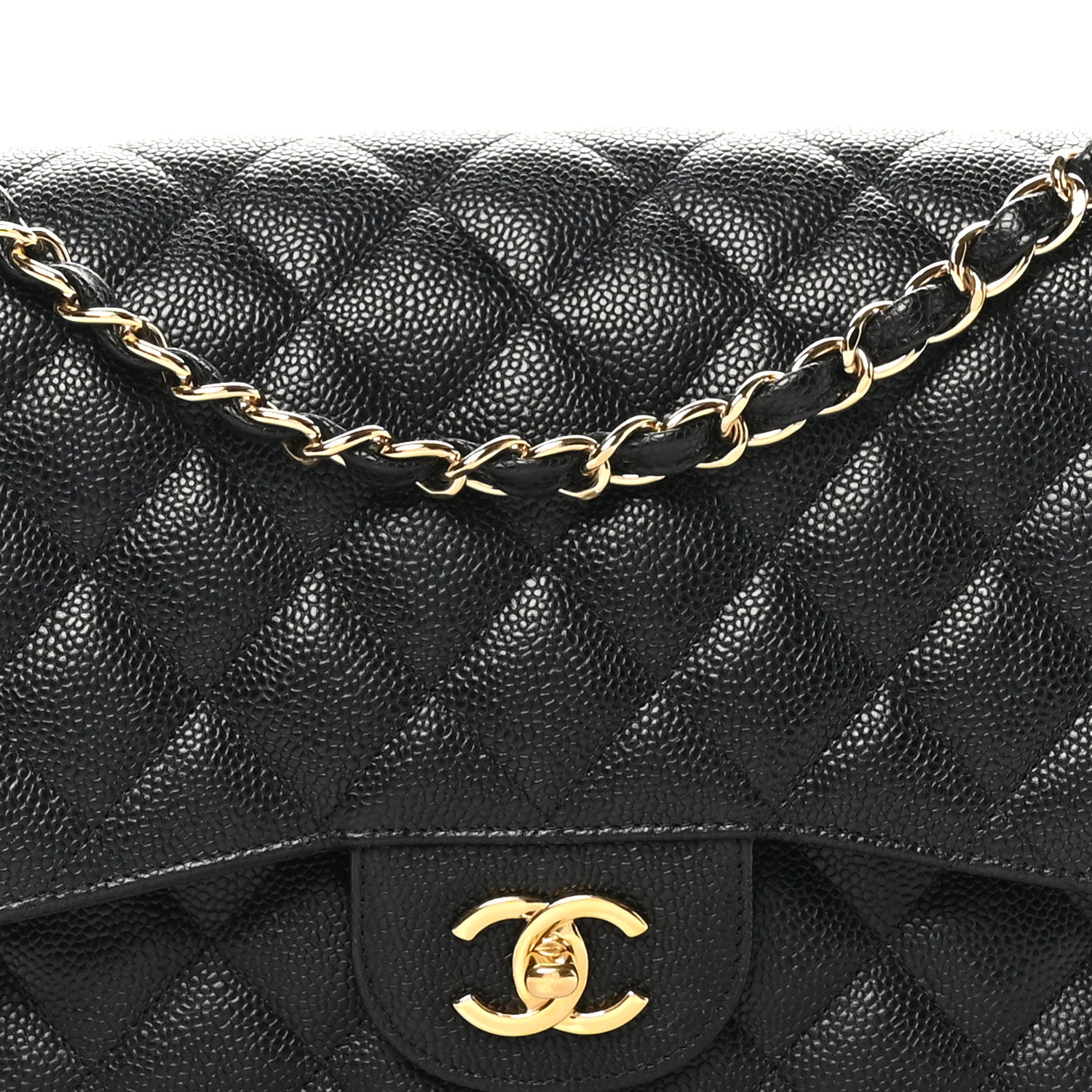 Chanel Caviar Quilted Jumbo Double Flap Black 8 of 10