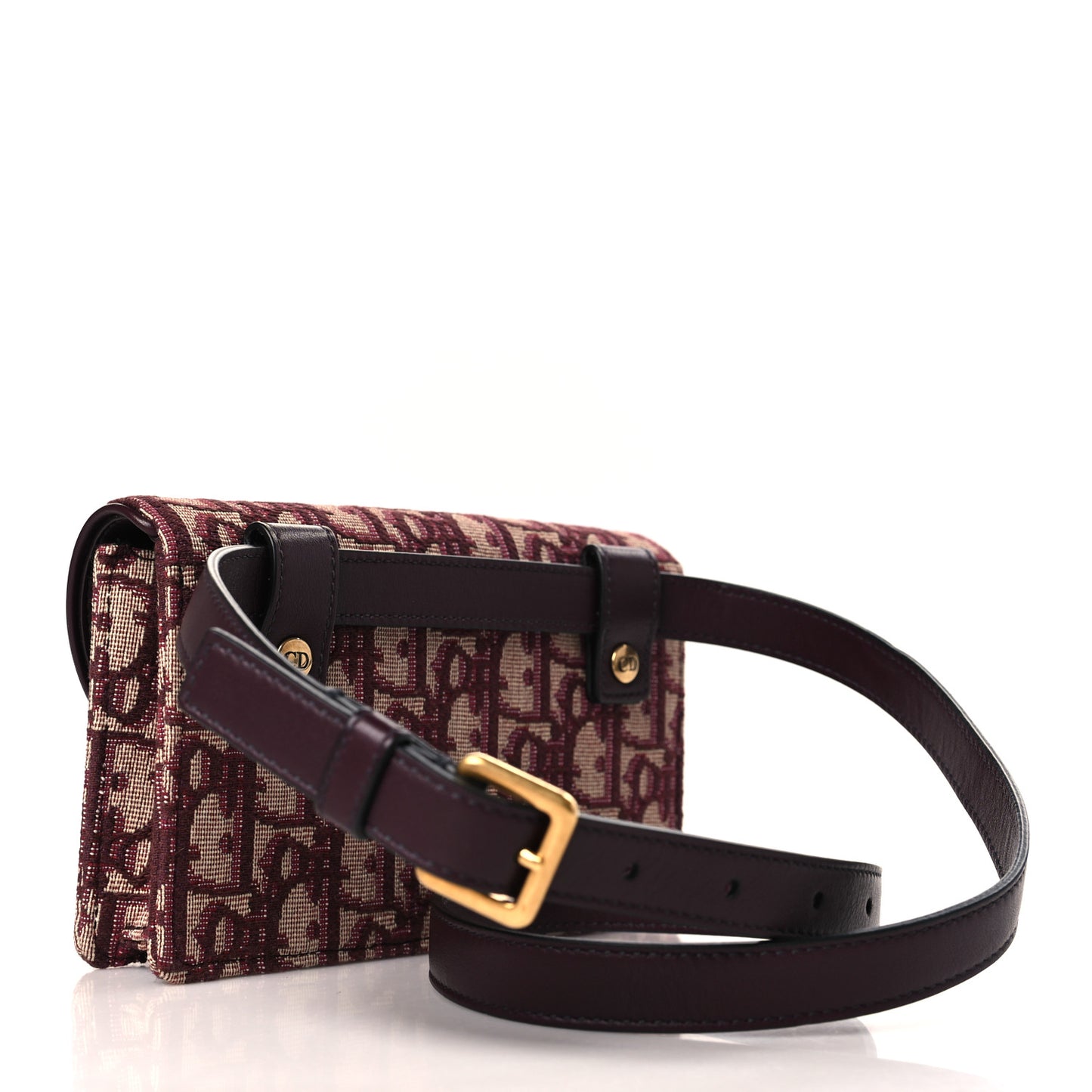 Oblique Saddle Belt Bag Bordeaux