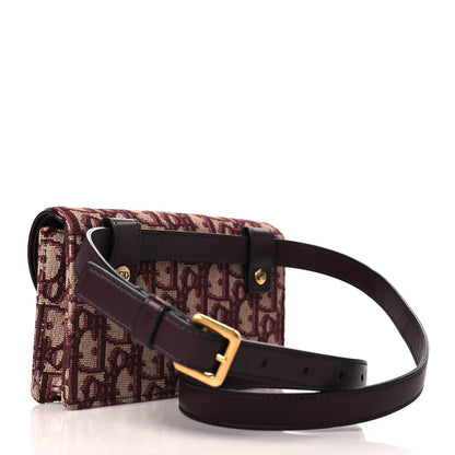 Christian Dior Oblique Saddle Belt Bag Bordeaux 3 of 10