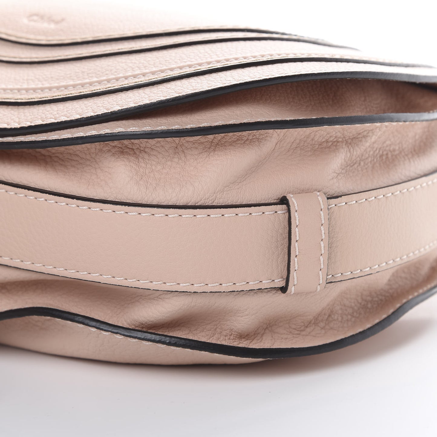 Calfskin Medium Marcie Round Crossbody Bag Blush Nude