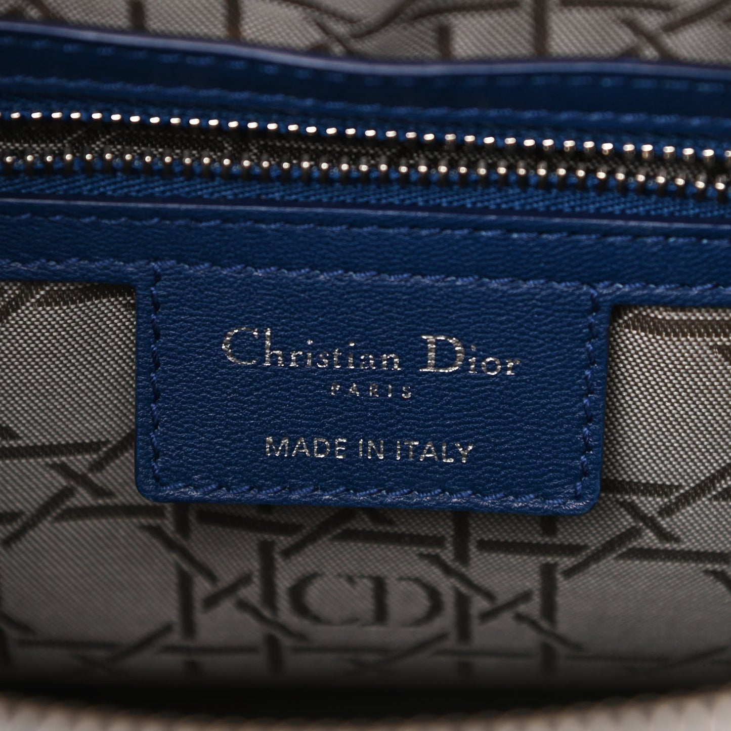 Lambskin Cannage Large Lady Dior Blue