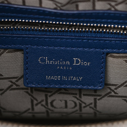 Christian Dior Lambskin Cannage Large Lady Dior Blue 6 of 12