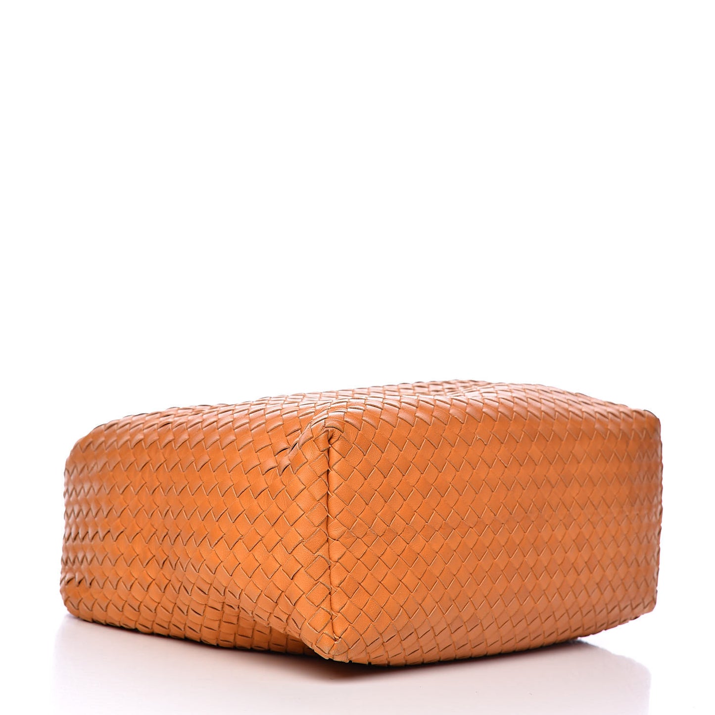 Nappa Intrecciato Pyramid Hobo Saffron